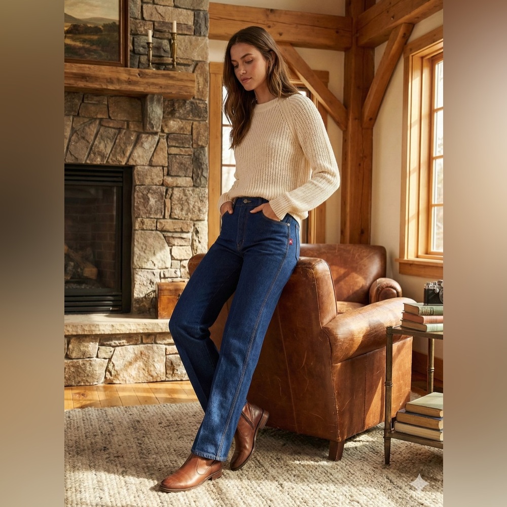 Braxton Elegant Indigo Women's Straight Leg Jeans